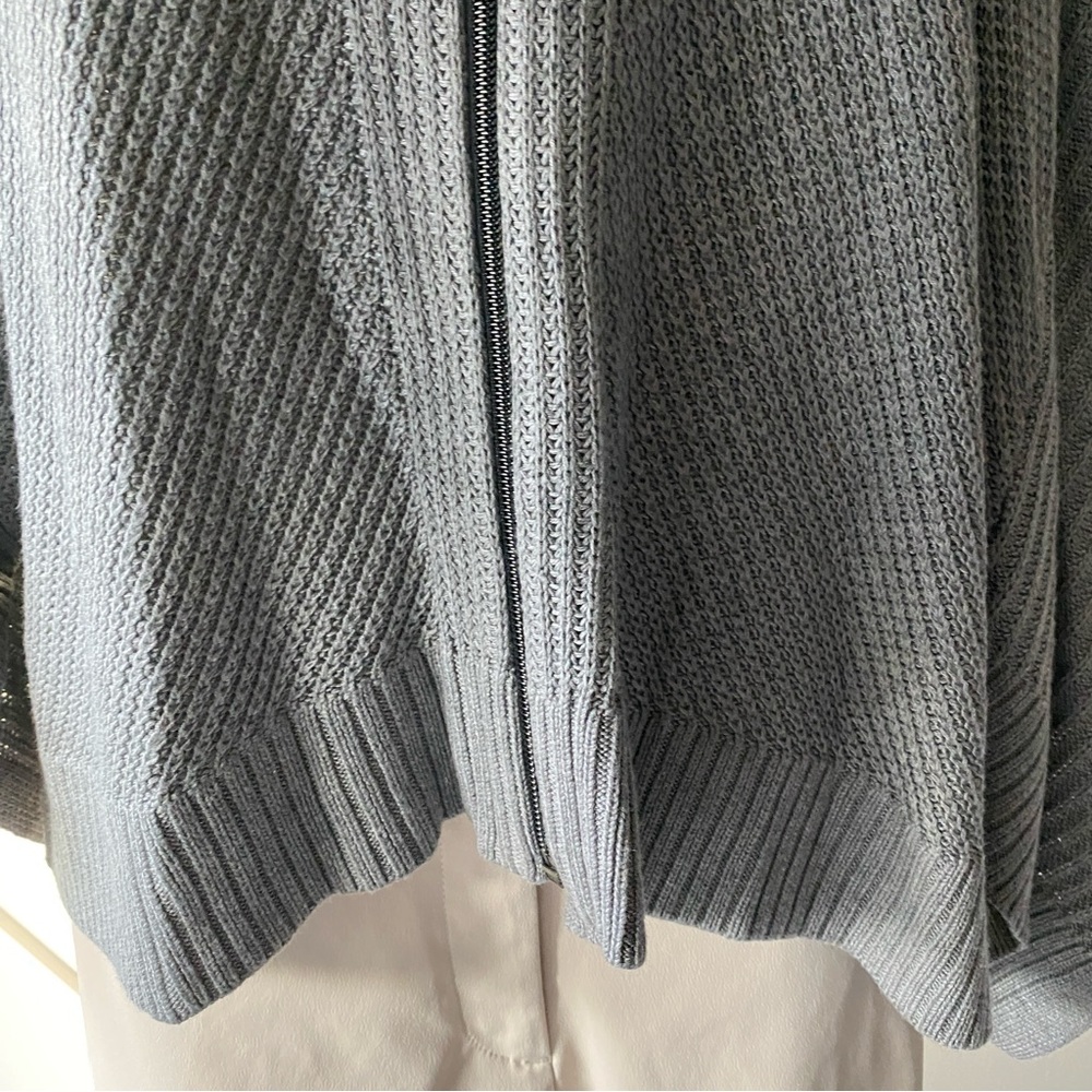 Lululemon Cashmere Blend Knit Poncho Zip Cape | Grey | Luxe Athleisure - XS/S - Picture 7 of 10